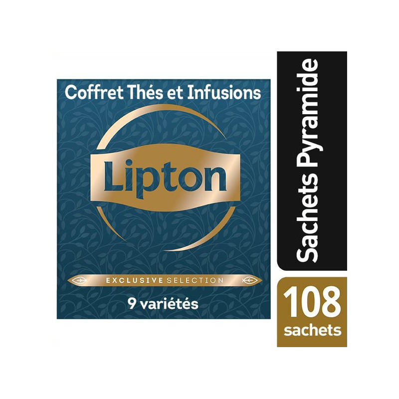 Lipton Exclusive Selection Coffret Thé et Infusion - 108 sachets pyramide