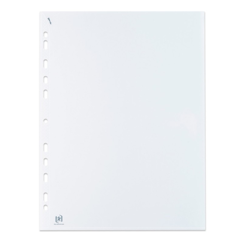 Oxford Pochettes perforées Quick'In A4 PP lisse incolore - Lot de 100