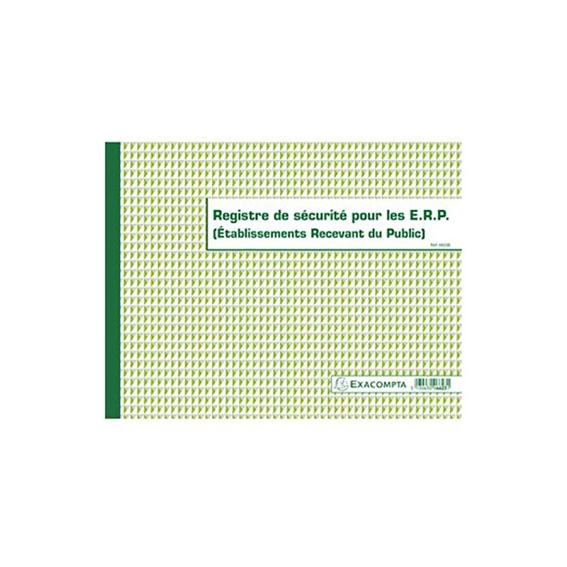 EXACOMPTA Registre de sécurité pour les ERP (Etablissements Recevant du Public), 24 x 32 cm, 32 pages