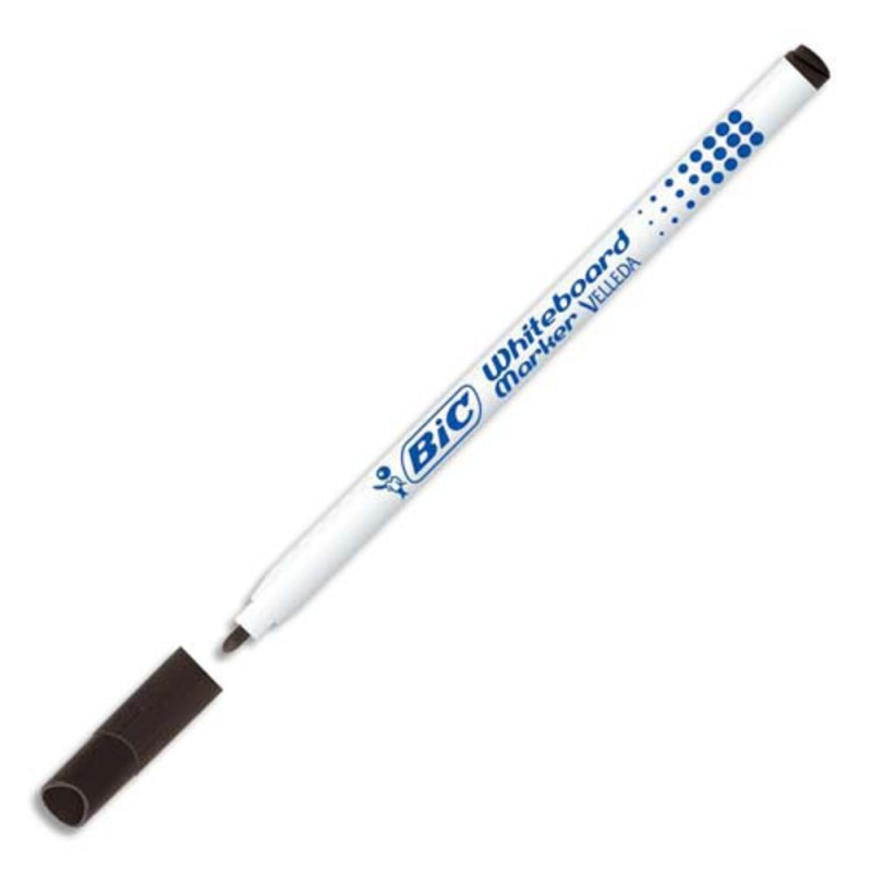 BIC Marqueur pour tableau blanc Velleda 1721 pointe ogive fine 1,5 mm Noir - Boîte de 24