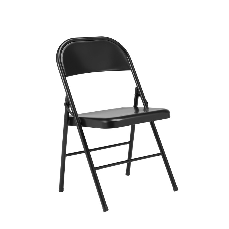 Chaise pliante Boston en métal - Noir