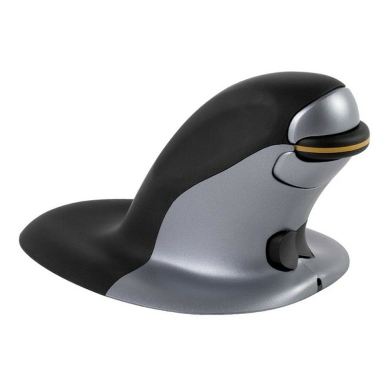 Fellowes Souris verticale Penguin sans fil taille Médium - Noir / Argent