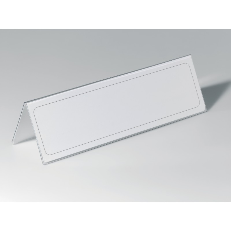 Durable Chevalet porte-noms de table, fournis avec des cartes interchangeables, 105 x 297 mm, transparent