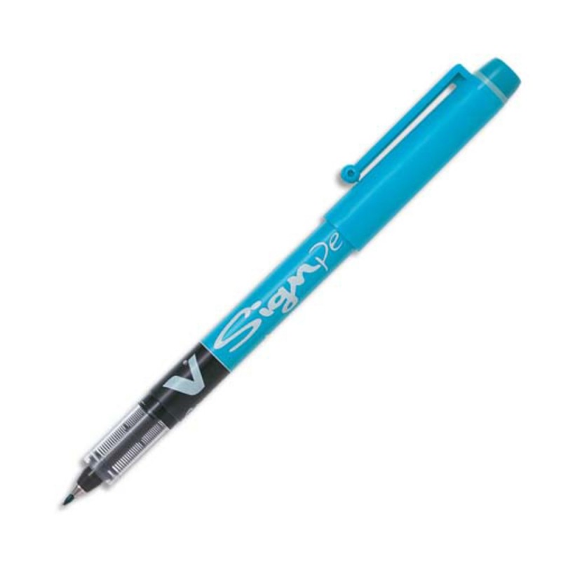 Pilot V-Sign Pen Stylo feutre à capuchon pointe moyenne 2 mm - Turquoise