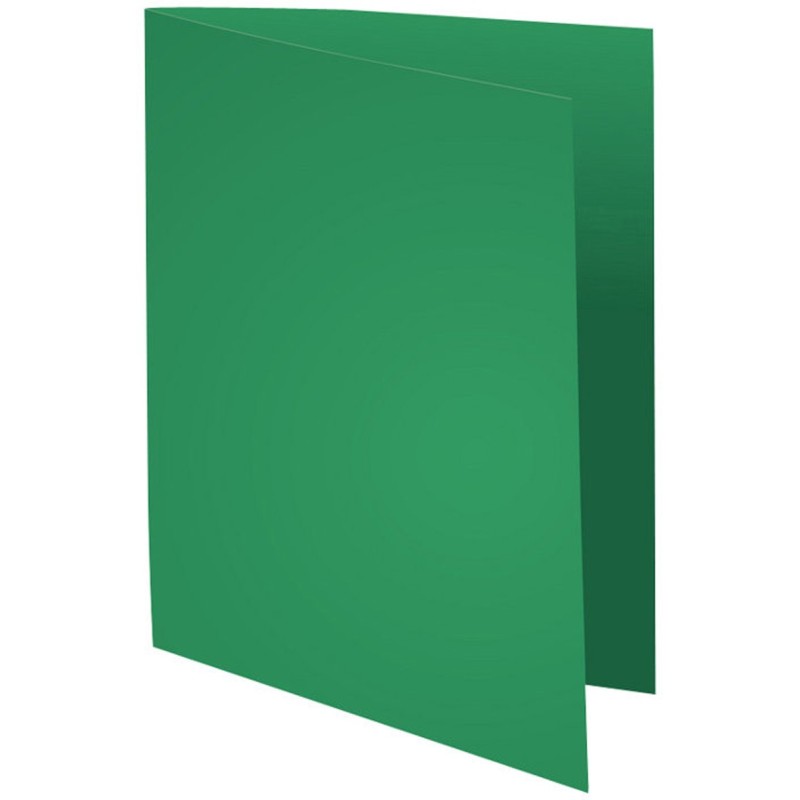 EXACOMPTA Paquet de 100 chemises Flash 220 teintes vives vert foncé, format 320x24 cm