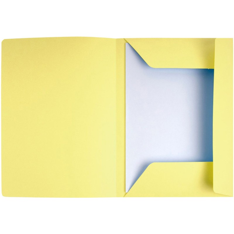 Exacompta Chemise SUPER 210 à 3 rabats 210 g/m² avec zone d'indexation - Jaune