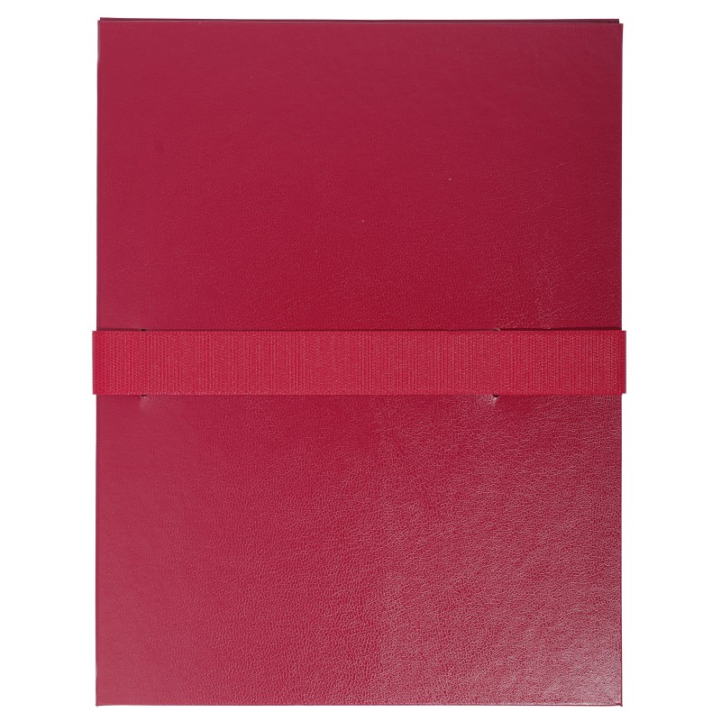 Exacompta Chemise extensible à rabat jusque 13 cm - Fermeture sangle Velcro - Capacité 1000 feuilles A4 - Bordeaux