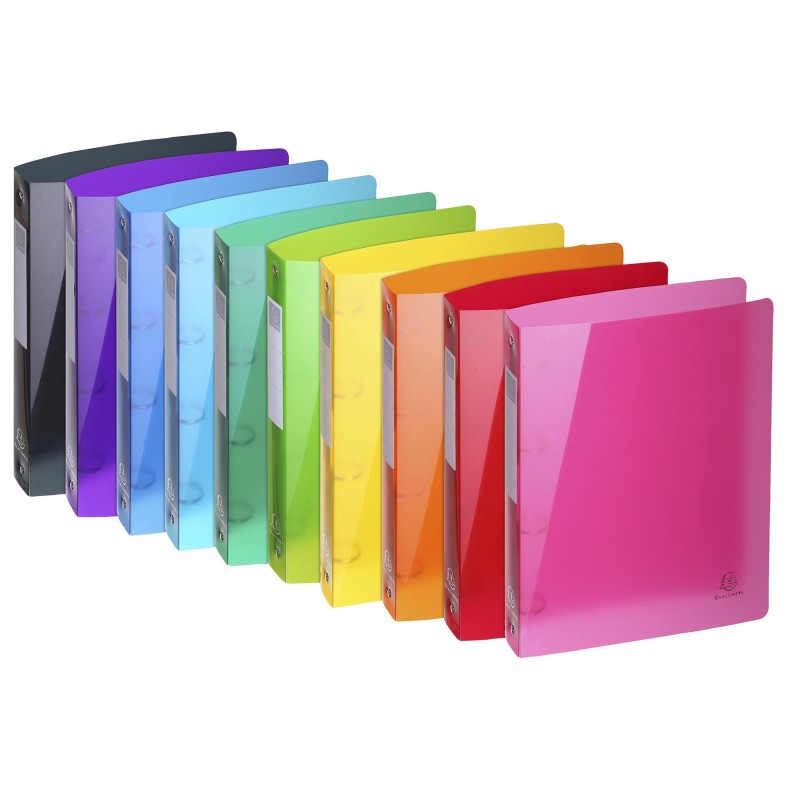 Exacompta Classeur souple 4 anneaux 30 mm A4 IDERAMA - Polypropylène - Dos 4 cm - Assortis