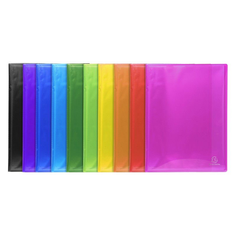 Exacompta Porte vues IDERAMA A4 - Polypropylène glossy - 60 pochettes - 120 vues - Assortis