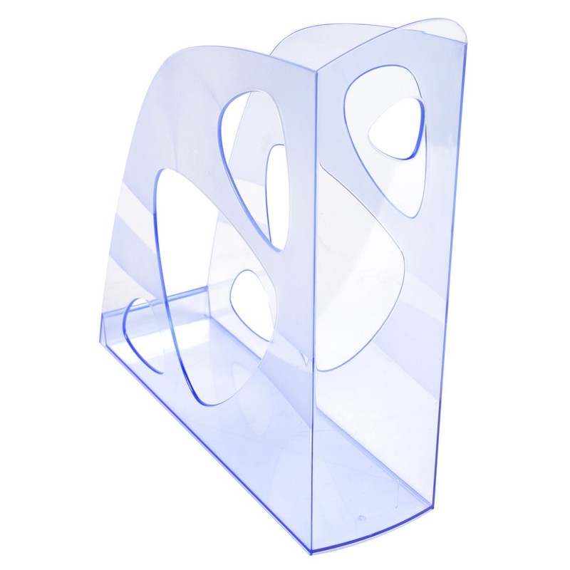Exacompta Porte-revues ECOMAG bleu translucide - Dos de 7,7 cm, H25,7 x P24,8 cm