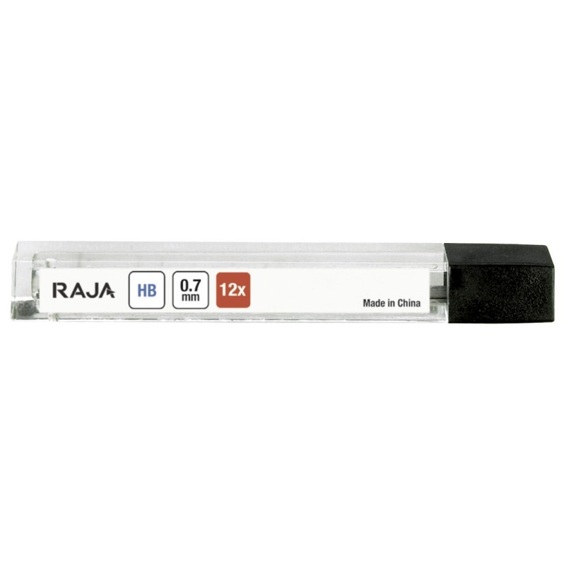 RAJA Mines HB de 0,7 mm pour porte-mines - Etui de 12