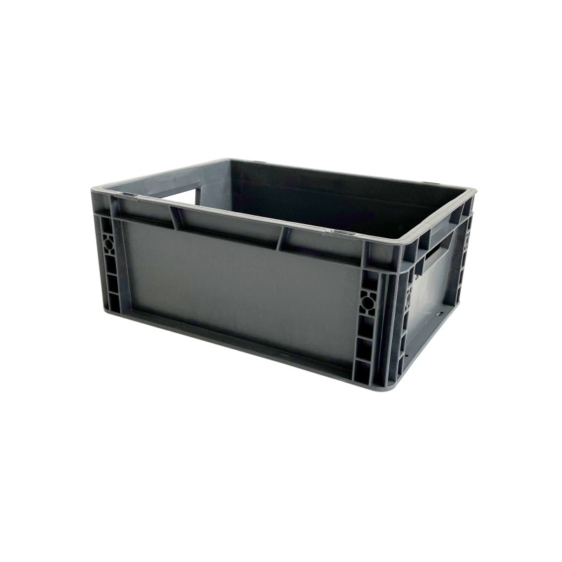 VISO Bac de rangement norme Europe gerbable polypropylène - 15 L - Gris anthracite