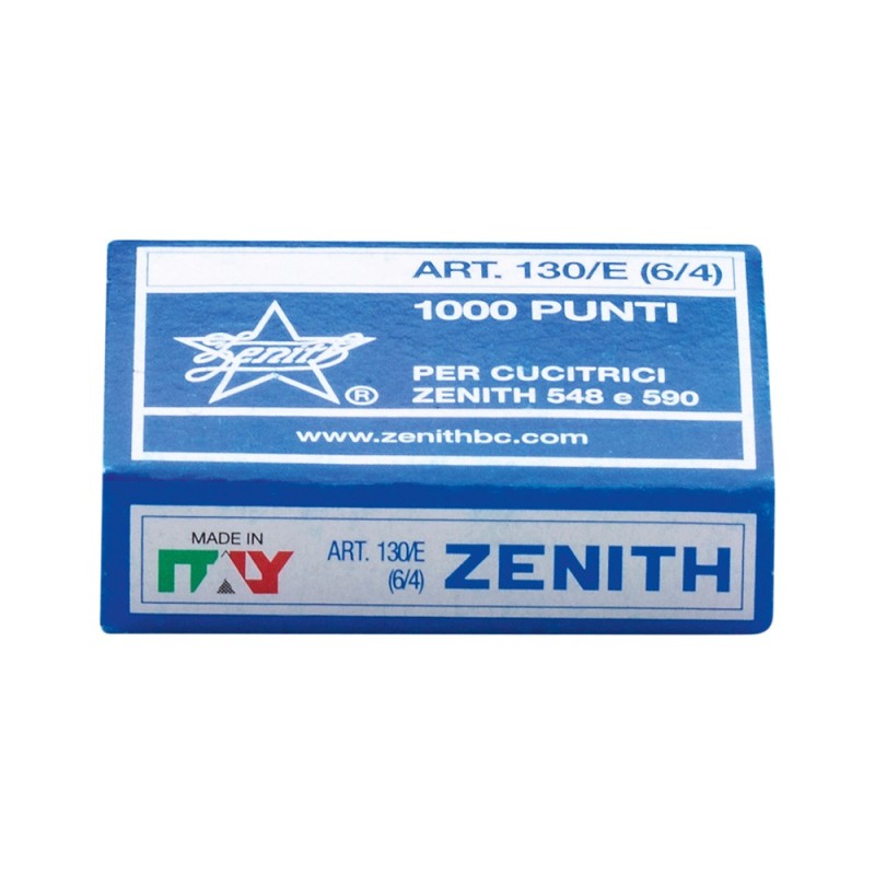 ZENITH Agrafes 130/E format 6/4 - Boîte de 1000