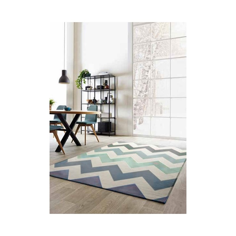 Paperflow Tapis déco CANVAS pour l'intérieur 100% polypropylène -160 X 230 cm motif Zig-Zag