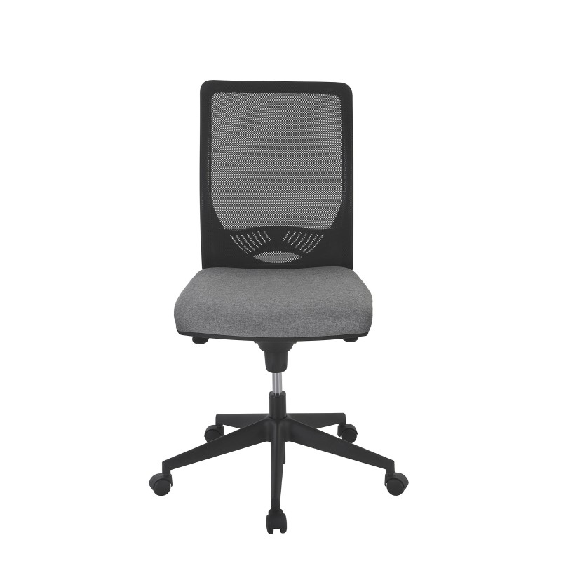 Siège de bureau Swanny maille/tissu sans accoudoir - Gris