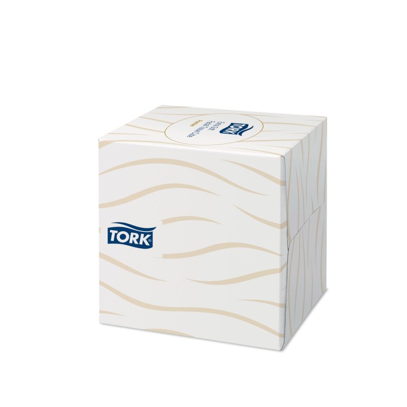 Tork Mouchoirs en papier extra-doux double épaisseur Premium blanc - Boîte cubique de 100 feuilles