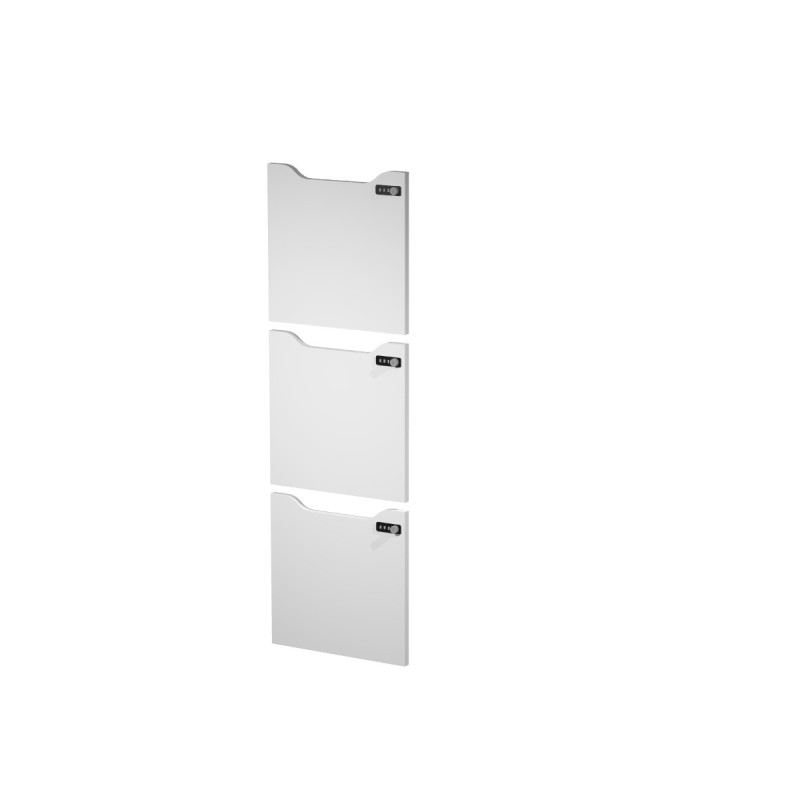 Portes serrure à code pour casier de bureau individuel Flex'Office 3 cases - Blanc