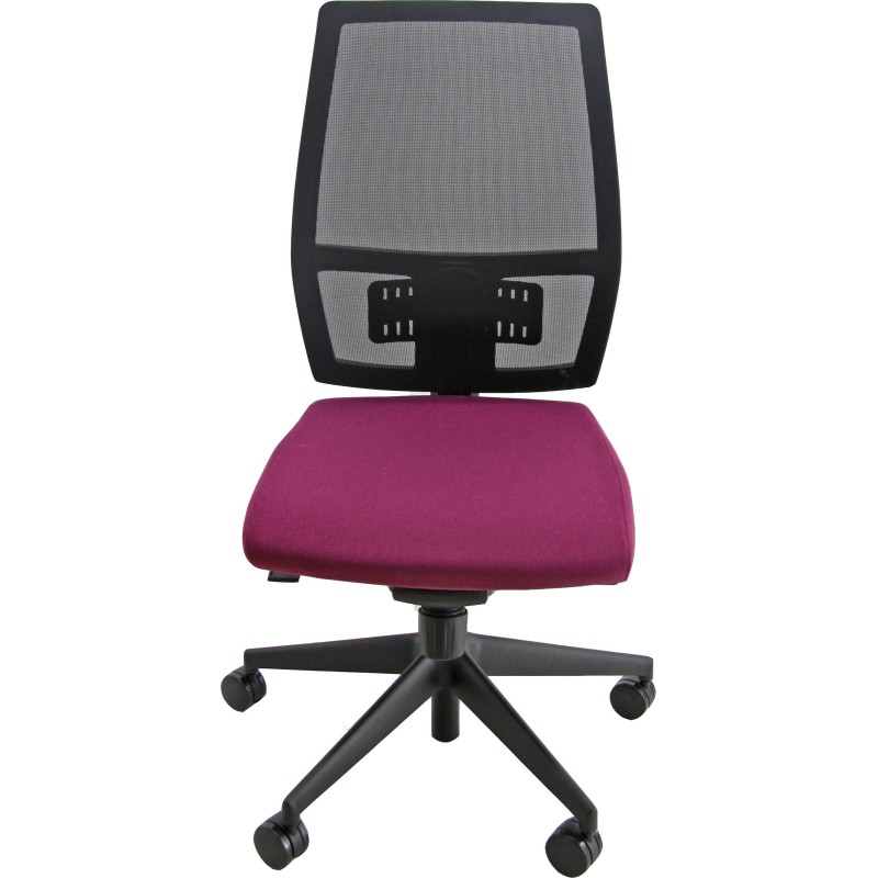 Siège de bureau Mélania, maille filet / tissu Prune