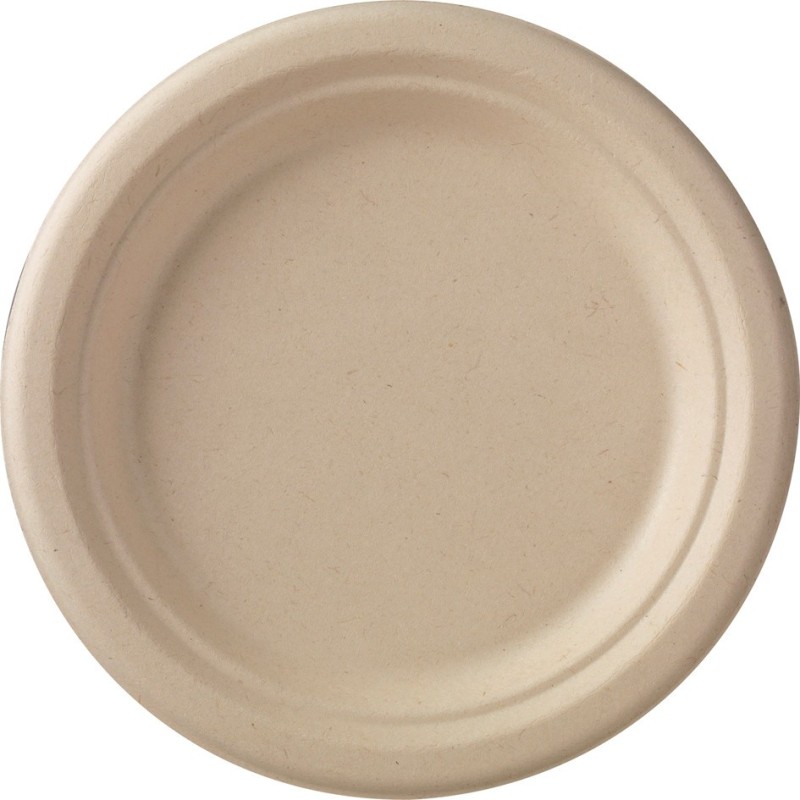 Duni Ecoecho dîner assiette recyclable écru 18 cm - Lot de 50