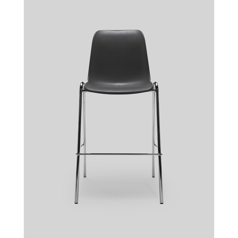 Tabouret coque en polypropylène Gris anthracite, hauteur 75 cm