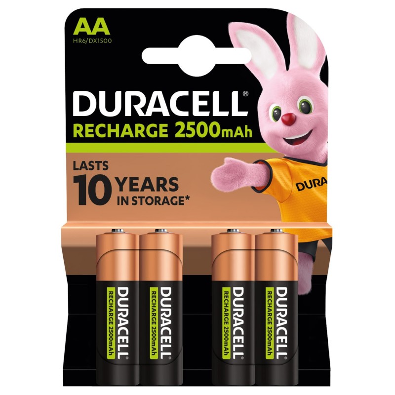 Duracell Pile rechargeable AA / HR6 Ultra - 2500 mAh - Lot de 4