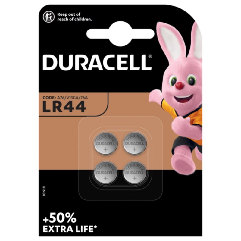 Duracell Pile bouton LR44 / A76 - Lot de 4