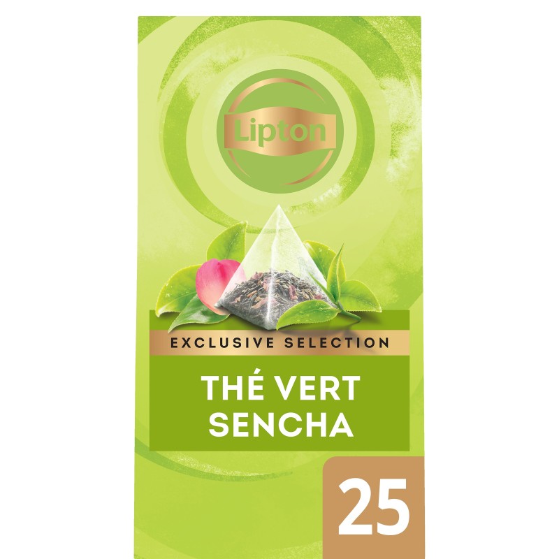 Lipton Exclusive Selection Thé vert Sencha 25 sachets pyramides