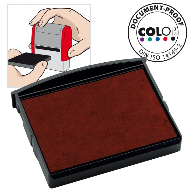 Colop Recharge préencrée E/2100 pour timbre Classic 2100 - Rouge - Lot de 2