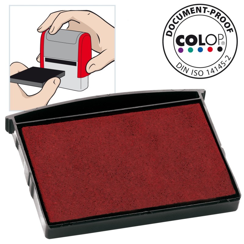 Colop Cassette d'encre pré-encrée E/2600 pour timbre automatique Classic line 2600 - Rouge - Lot de 2