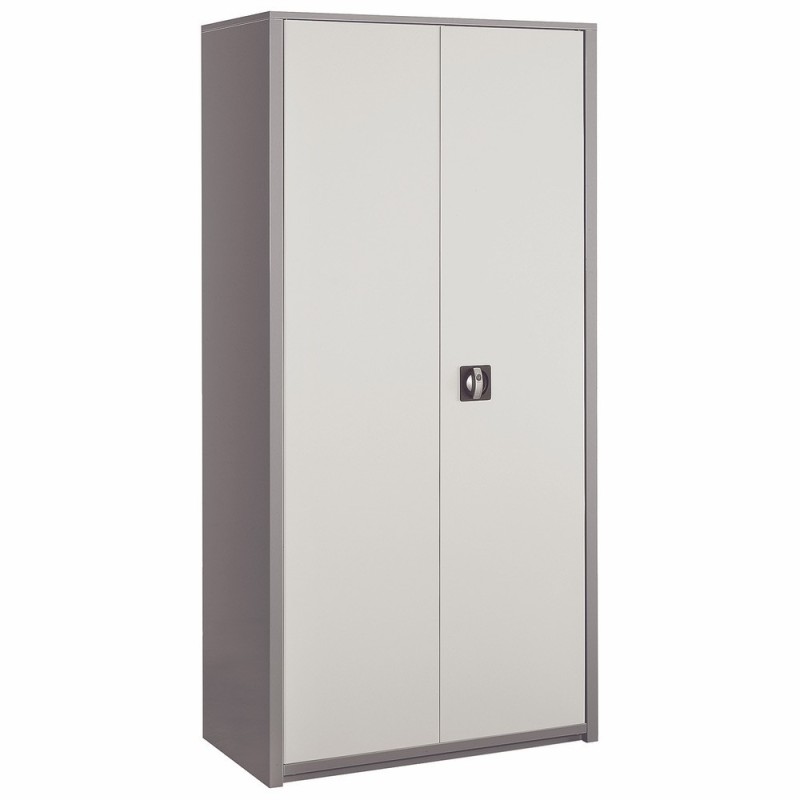 Armoire métal Classtout - A portes battantes - H. 180  x  L. 90 cm - Corps Anthracite - Portes Gris