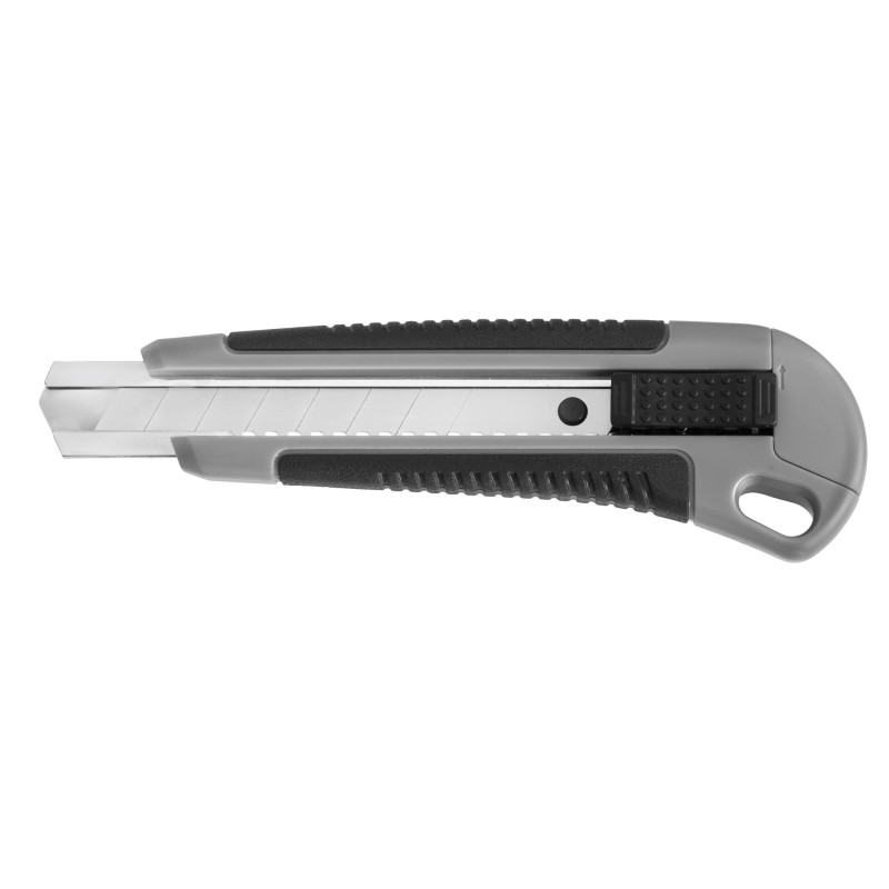 RAJA Cutter avec corps plastique lame rétractable gris lame 18 mm