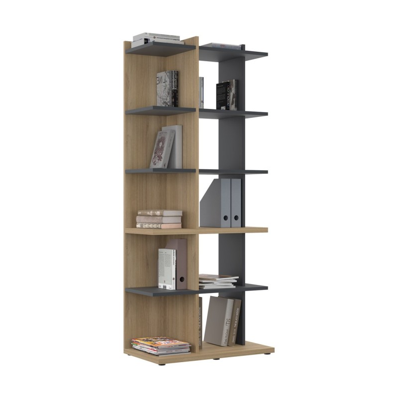 Bibliothèque Osiris - L.80 x P.45 x H.189 cm - Chêne Bocage