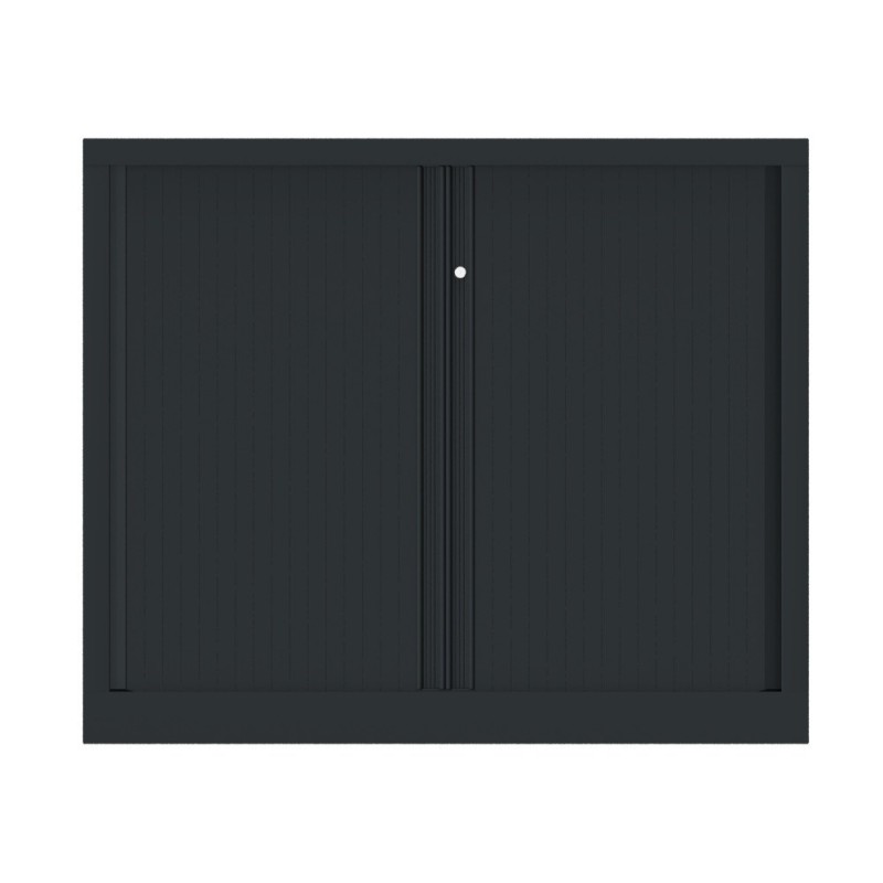 Armoire à rideaux métal Confort+ H.100 x L.120 cm - Corps Anthracite - Rideaux Anthracite