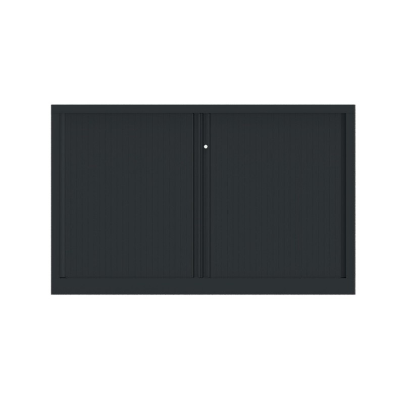 Armoire à rideaux métal Confort+ H.100 x L.160 cm - Corps Anthracite - Rideaux Anthracite