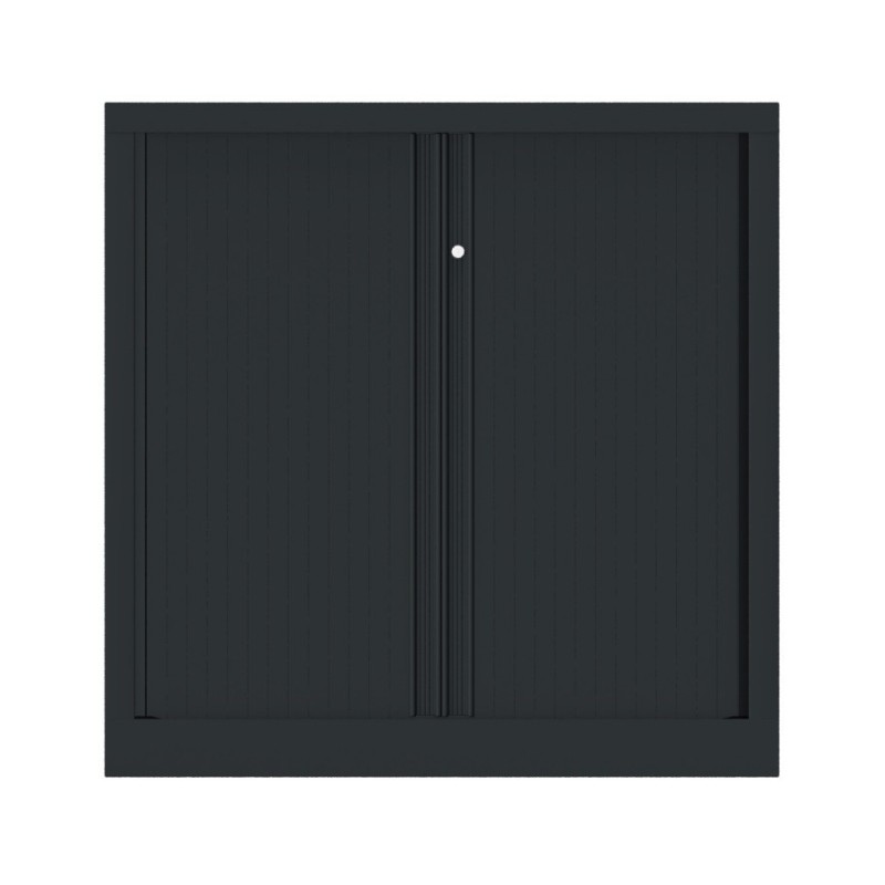 Armoire à rideaux métal Confort+ H.100 x L.100 cm - Corps Anthracite - Rideaux Anthracite