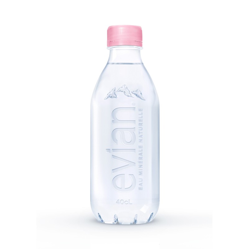 Evian Nude Eau minérale naturelle - Lot 24 bouteilles 40 cl