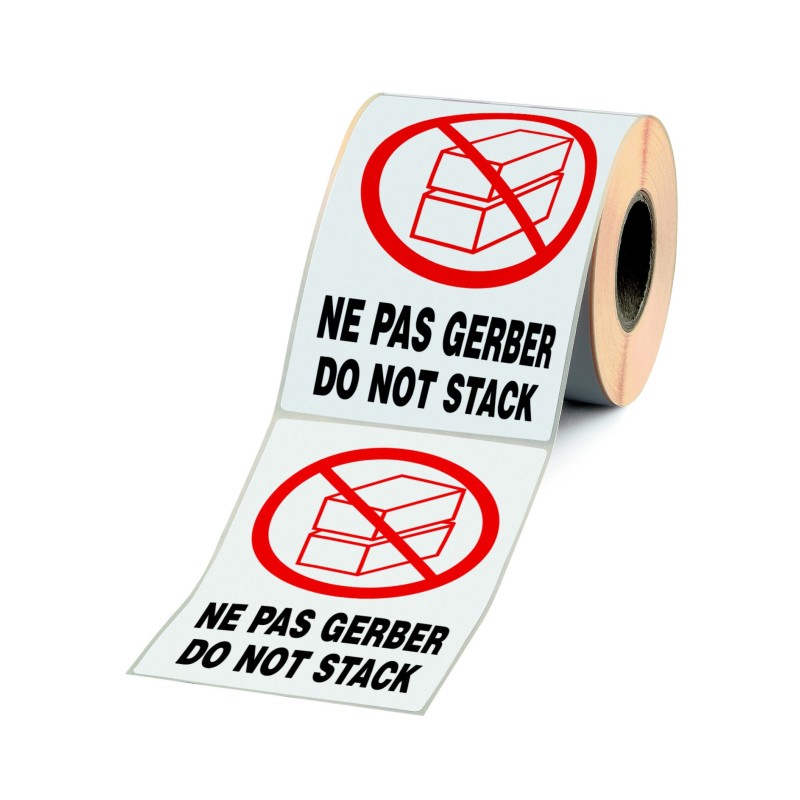Etiquette adhésive pré-imprimée ''NE PAS GERBER'' - 1000 étiquettes 9 x 13 cm - lot de 1000