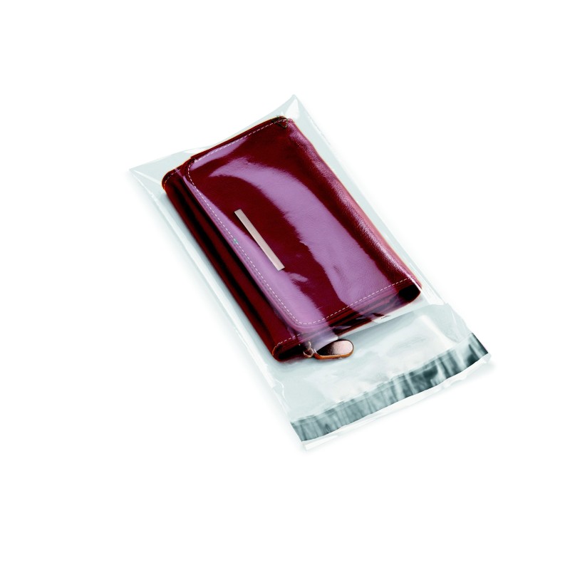 Sachet plastique haute brillance à fermeture adhésive - 12 x 18 cm - Transparent - Carton de 1000
