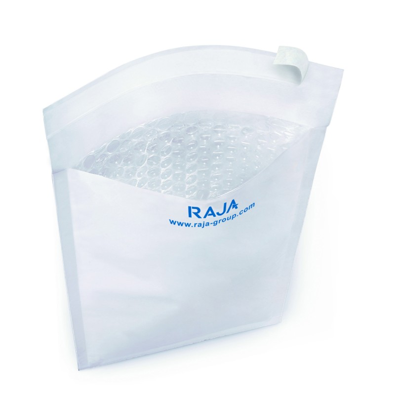 RAJA Pochette matelassée à bulles d'air Eco 100 x 160 mm 75g - Lot de 200