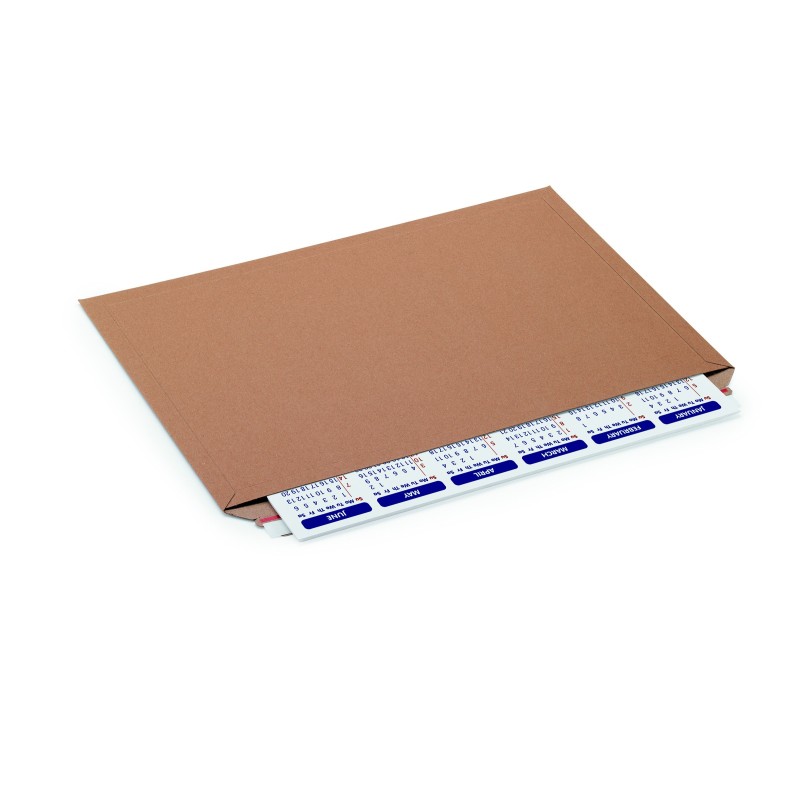 RAJA Pochette carton plat brun autocollante bande protectrice - 18 x 16,4 cm - Lot de 100
