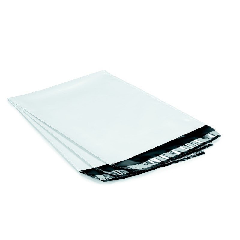 RAJA Pochette plastique d'expédition opaque 220 x 320 mm 80 microns - fermeture adhésive - Lot de 100