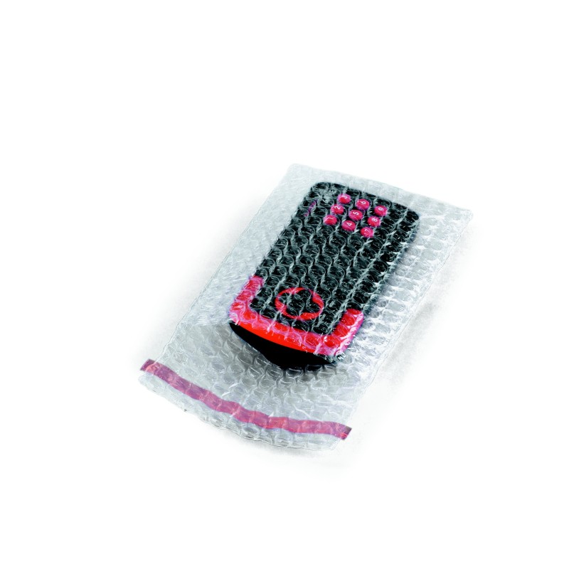 RAJA Sachet bulles d'expédition avec rabat adhésif repositionnable - 12 x 18 cm - Paquet de 600 - Transparent