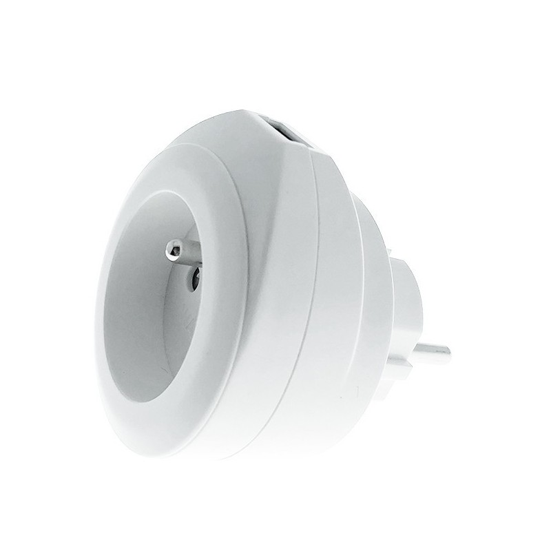 Watt and Co Chargeur universel mural USB-A pour smartphone et tablette - Blanc