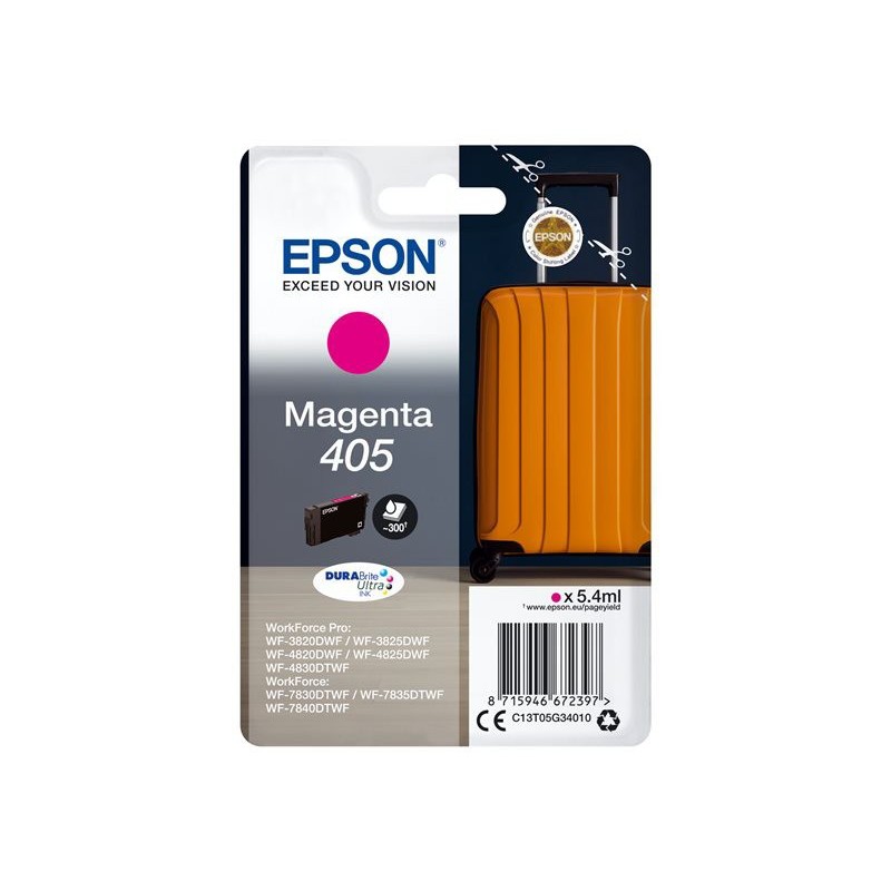 Epson 405 ''Valise'' Cartouche d'encre originale C13T05G34010 - Magenta