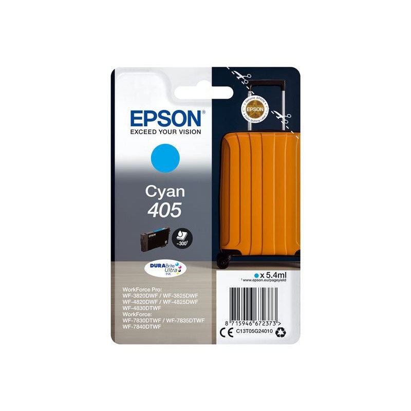Epson 405 ''Valise'' Cartouche d'encre originale C13T05G24010 - Cyan