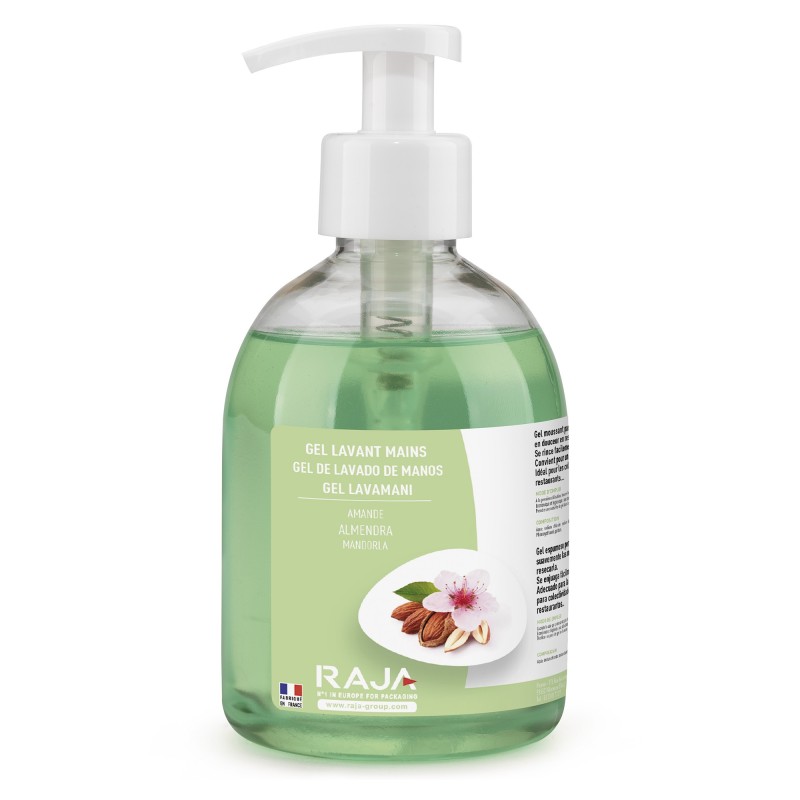 RAJA Crème lavante pour les mains - Amande - Flacon pompe 300 ml