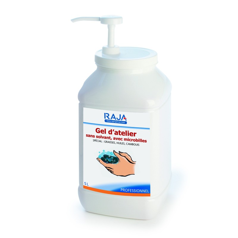 RAJA Gel d'atelier microbilles sans solvant parfum agrumes - Bidon 5L
