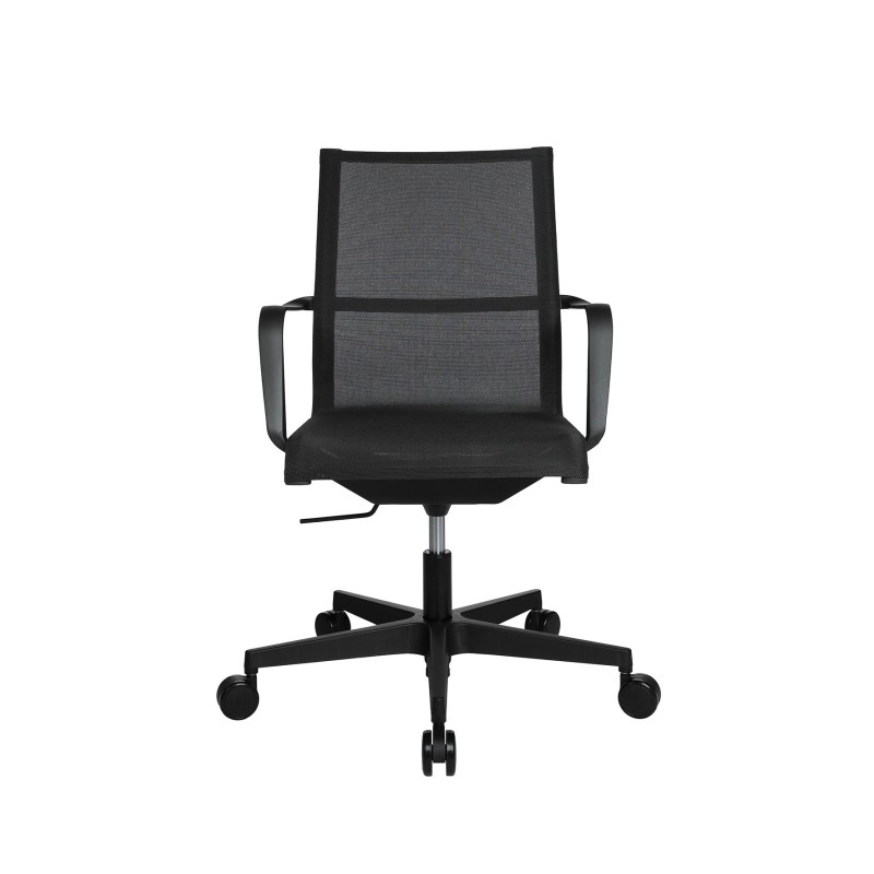 Fauteuil de bureau Ewen Sitness avec accoudoirs - Assise et dossier en maille filet - Noir