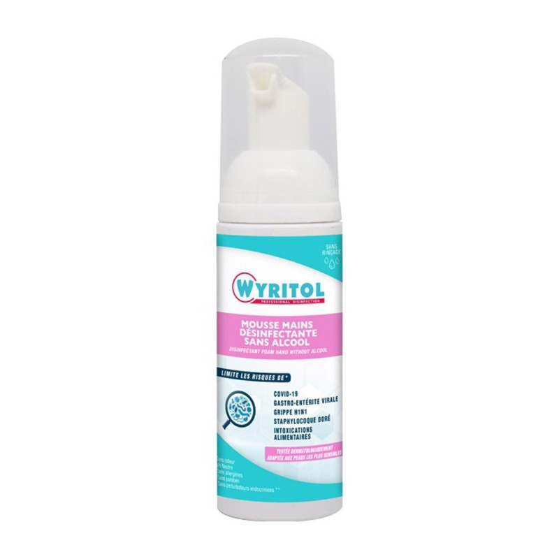 Wyritol Mousse désinfectante pour les mains - Sans alcool - Spray 50 ml