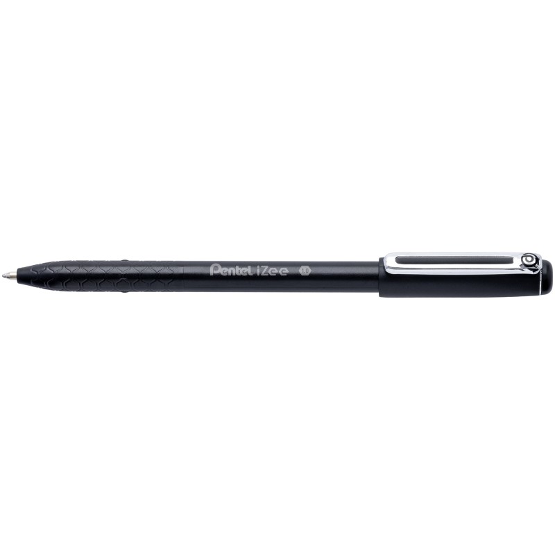 Pentel Izee Stylo bille à capuchon Pointe large 1 mm - Noir